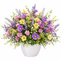 Bouquet de Fleurs Artificielles Multicolores avec Pot en Céramique