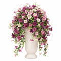 Arrangement Floral Artificiel avec Vase - Violet/Rose/Blanc