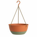 Pot de fleurs suspendu bicolore 30 cm, Orange/Vert