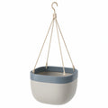 Pots de Fleurs Suspendus Gris et Bleu avec Crochet