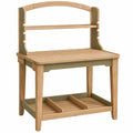 Table de Rempotage Extérieure - Bois Naturel et Vert
