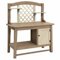 Table de rempotage extérieure avec étagères et armoire