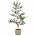 Olivier Artificiel avec Pot, 150 cm, Vert/Noir