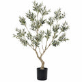Arbre d'Olivier Artificiel 150 cm avec Pot Noir