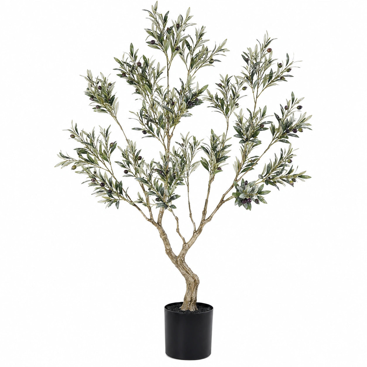 Arbre d'Olivier Artificiel 150 cm avec Pot Noir