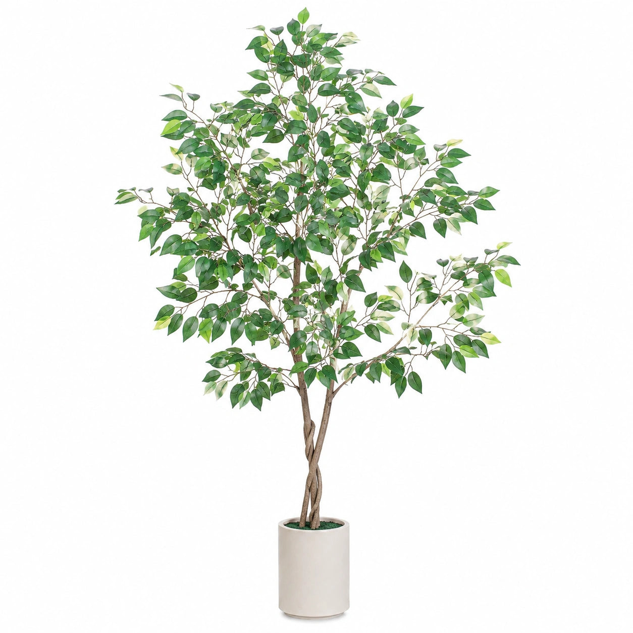 Arbre artificiel Ficus avec cache-pot céramique, 180 cm de hauteur