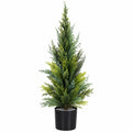 Plante Artificielle Cyprès en Pot Vert 90 cm