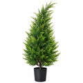 Plante Artificielle Cyprès Vert avec Pot 150 cm