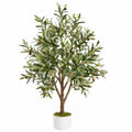 Arbre d'olivier artificiel avec pot 150 cm