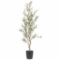 Arbre d'olivier artificiel en pot 180 cm décoration intérieure verte