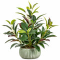 Plante Artificielle Vert/Marron avec Pot en Céramique 58 cm