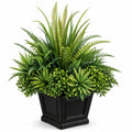 Plante Artificielle Verte avec Pot Noir Carré