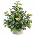 Plante Verte Artificielle avec Pot en Céramique, Hauteur 45 cm
