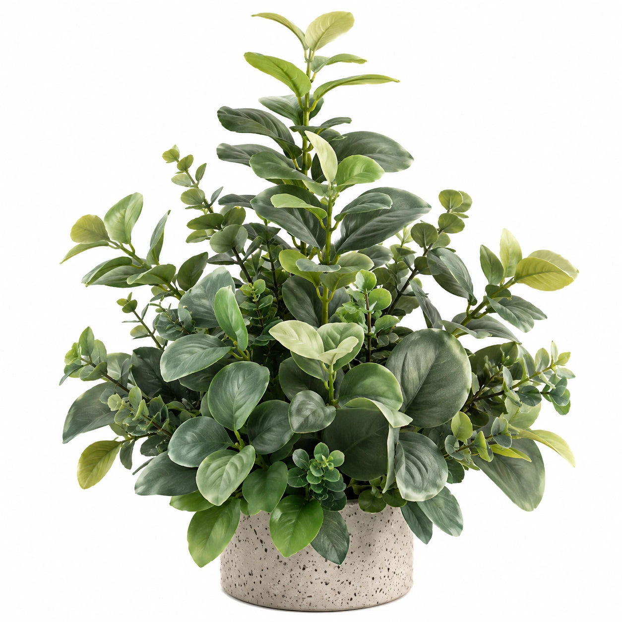 Plante Verte Artificielle avec Pot en Céramique, Hauteur 45 cm