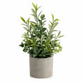 Plante Artificielle Verte en Pot de Ciment 40cm