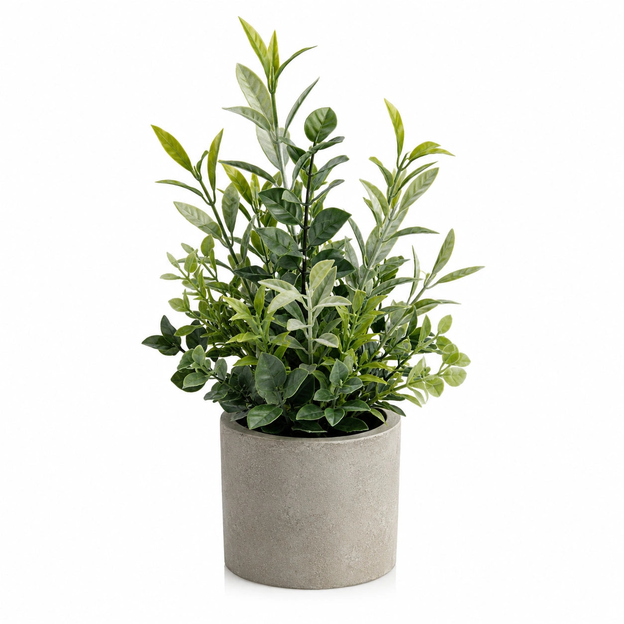 Plante Artificielle Verte en Pot de Ciment 40cm