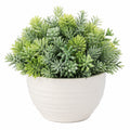 Plante Grasse Artificielle Verte avec Pot en Céramique Blanc