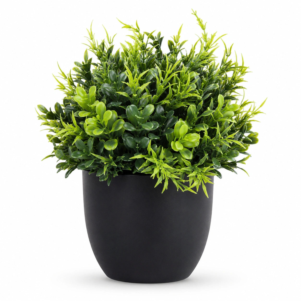 Plante Artificielle Vert en Pot Noir 20 cm
