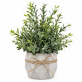 Plante Artificielle avec Pot et Corde - Vert et Gris