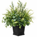 Plante Artificielle Verte en Pot Noir pour Intérieur et Extérieur