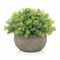 Plante Artificielle en Pot Rond, Végétation Verte, 15 cm