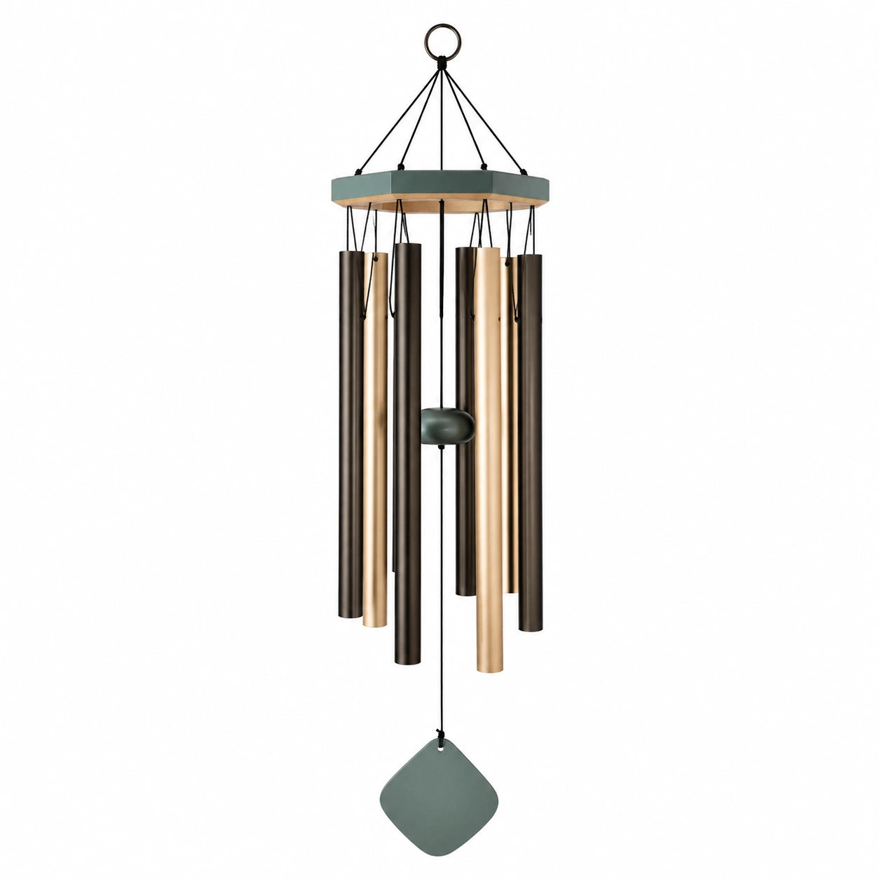 Carillon à Vent Noir et Doré 90 cm