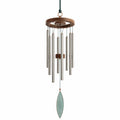 Carillon Éolien en Métal et Bois Argenté pour Extérieur et Intérieur