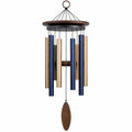 Carillon éolien extérieur - Aluminium bleu et doré, 75 cm
