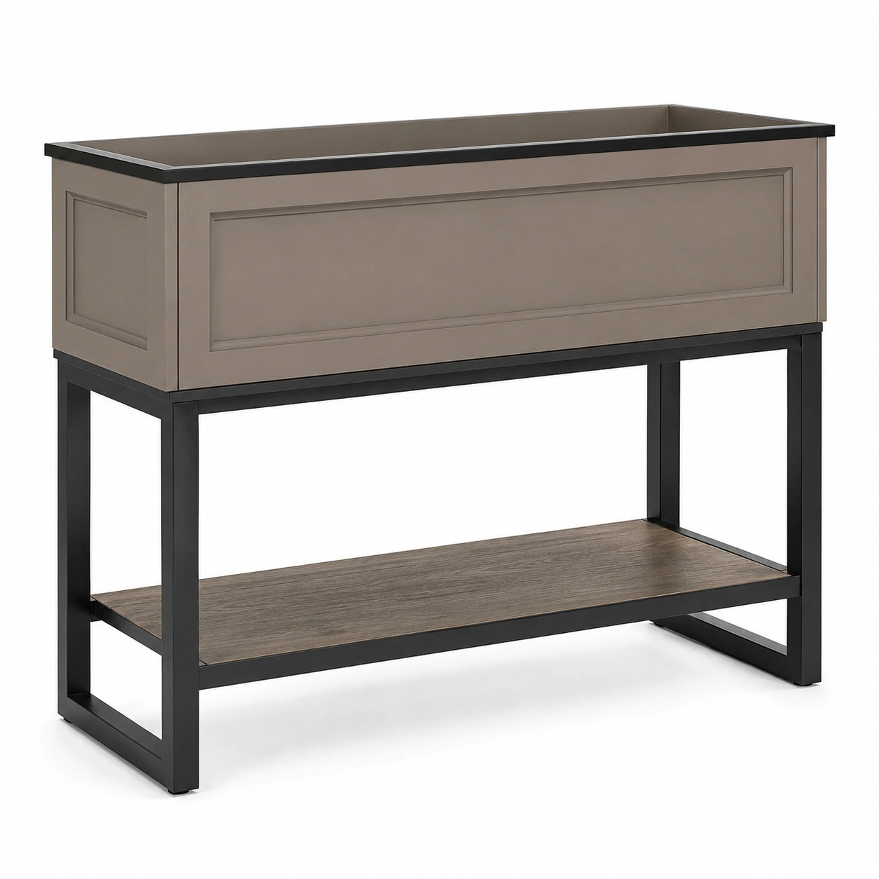 Jardinière surélevée extérieure avec étagère marron 100x40x80 cm