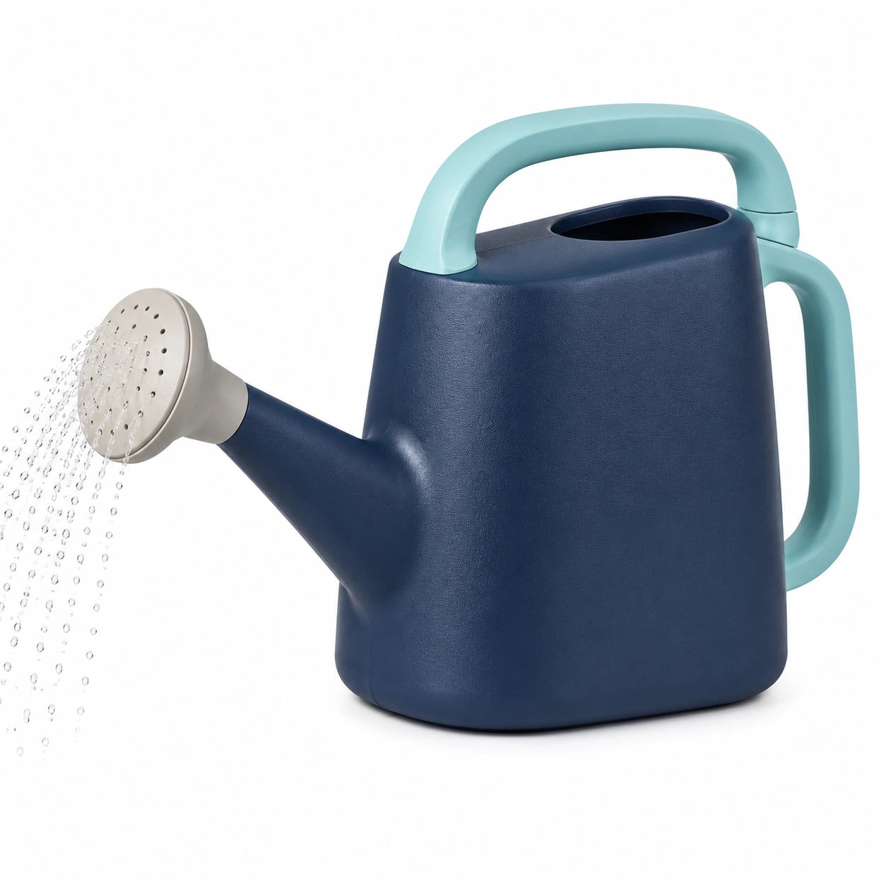 Arrosoir bleu marine et turquoise 5L
