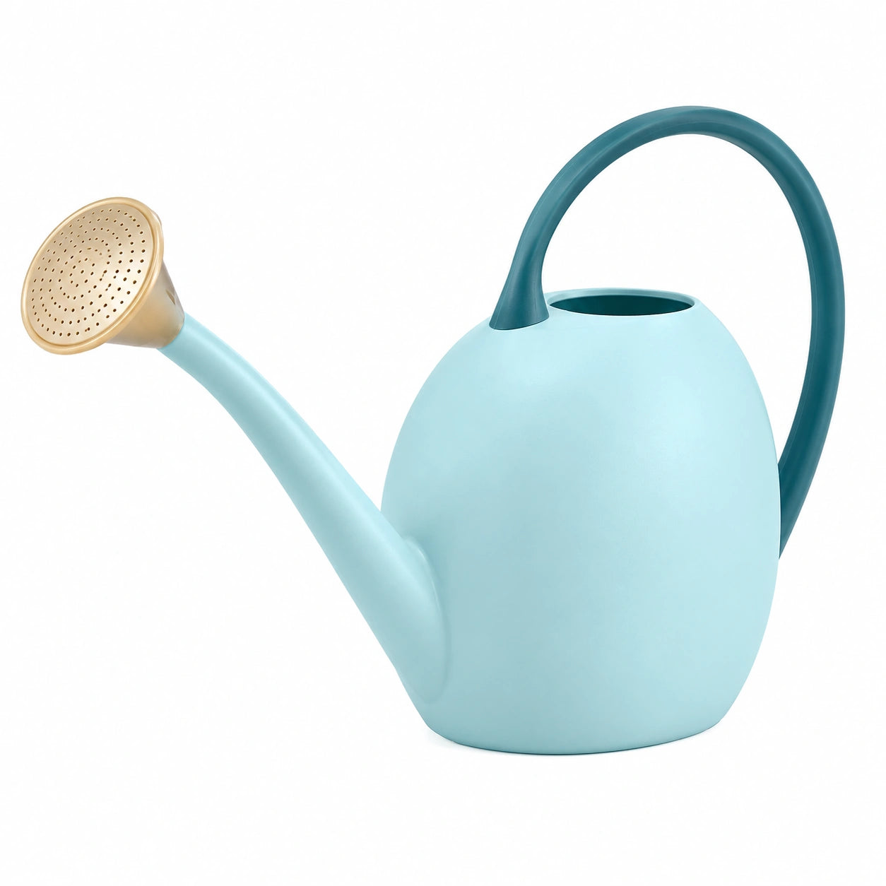 Arrosoir bleu clair 2L avec poignée ergonomique et pomme d'arrosoir