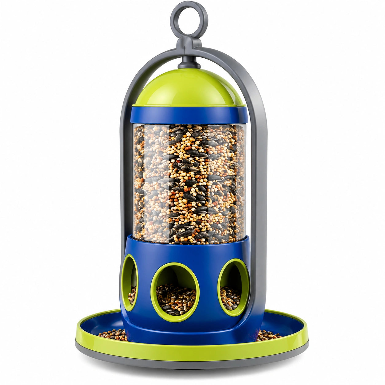 Mangeoire Extérieure pour Oiseaux Vert/Bleu/Gris